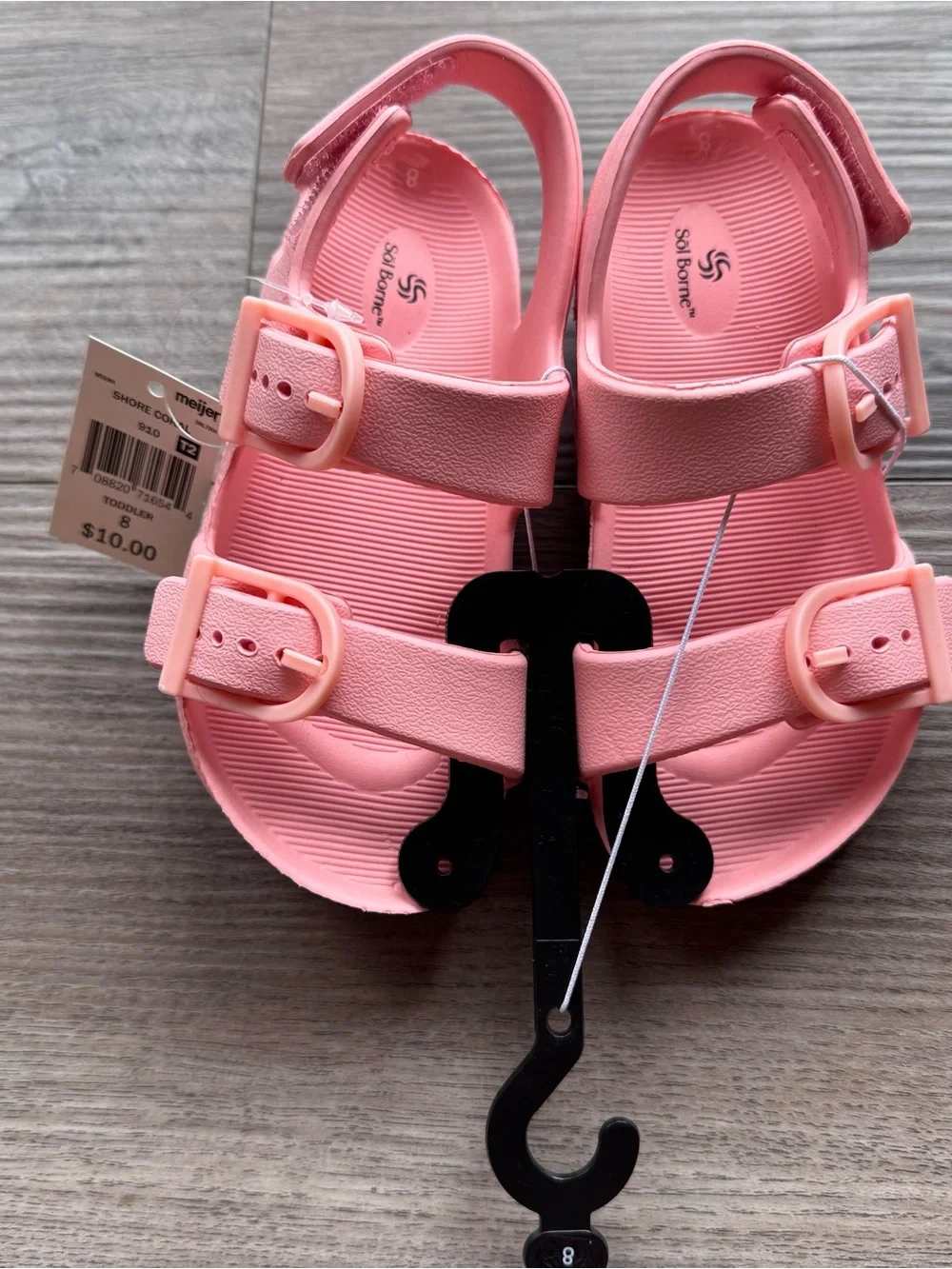 NEW Kids' Pink Adjustable Strap Sandals